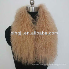 dyed color top quality mongolian fur collars for jacket